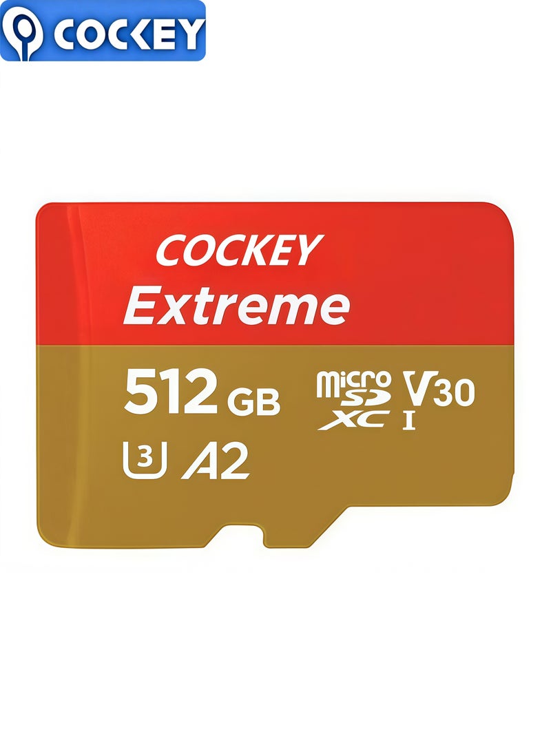 كوكي بطاقة ذاكرة فائقة سعة 512 جيجابايت، سرعات قراءة تصل إلى 100 ميجابايت/ثانية، متوافقة مع الكاميرات وكاميرات لوحة أجهزة القياس ومشغلات MP3 والهواتف المحمولة ومشغلات MP4 والكاميرات والكاميرات الأحادية العدسة ووحدات التحكم في الألعاب وسماعات البطاقات ومضخمات الصوت مثل الأجهزة العامة (مع علب بطاقة SD) - Image 1
