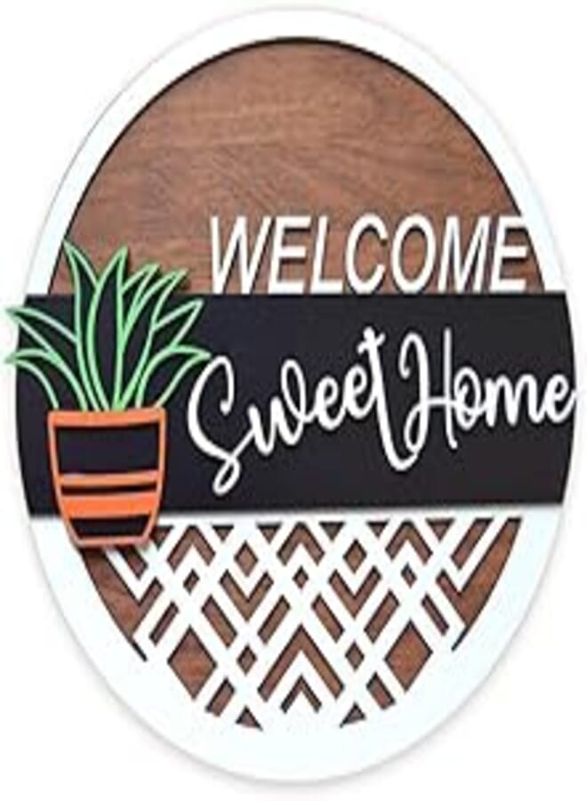 Momentum Momentum Classic Sweet Home Circular Wood Wall Accessory, 35 cm x 35 cm Size 