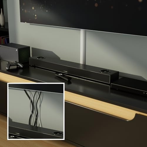 D-Line TV Wire Hider, Half Round Cord Cover for Wall Mount TV, Hinged One-Piece Raceway, Paintable, Self-Adhesive Cable Management - 2" (W) x 1" (H) x 18" Length - White - Image 5