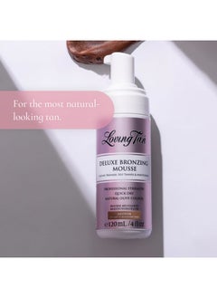 Loving Tan Deluxe Self Tanning Bronzing Mousse, Medium - Streak Free, Professional Quality Sunless Tanning - Up to 5 Self Tanner Applications per Bottle, Cruelty Free, Naturally Derived DHA - 4 FL Oz  - Image 5