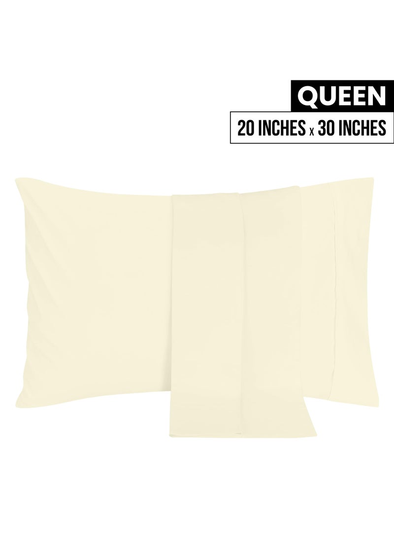 Utopia Bedding Utopia Bedding Queen Pillow Cases - 2 Pack - Envelope Closure - Soft Brushed Microfiber Fabric - Shrinkage and Fade Resistant Pillow Covers 20 X 30 Inches (Queen  Ivory)  - Image 2