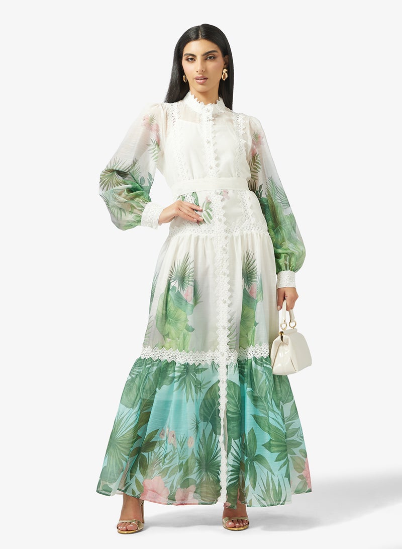 خزانة فستان بطبعة استوائية - Image 4