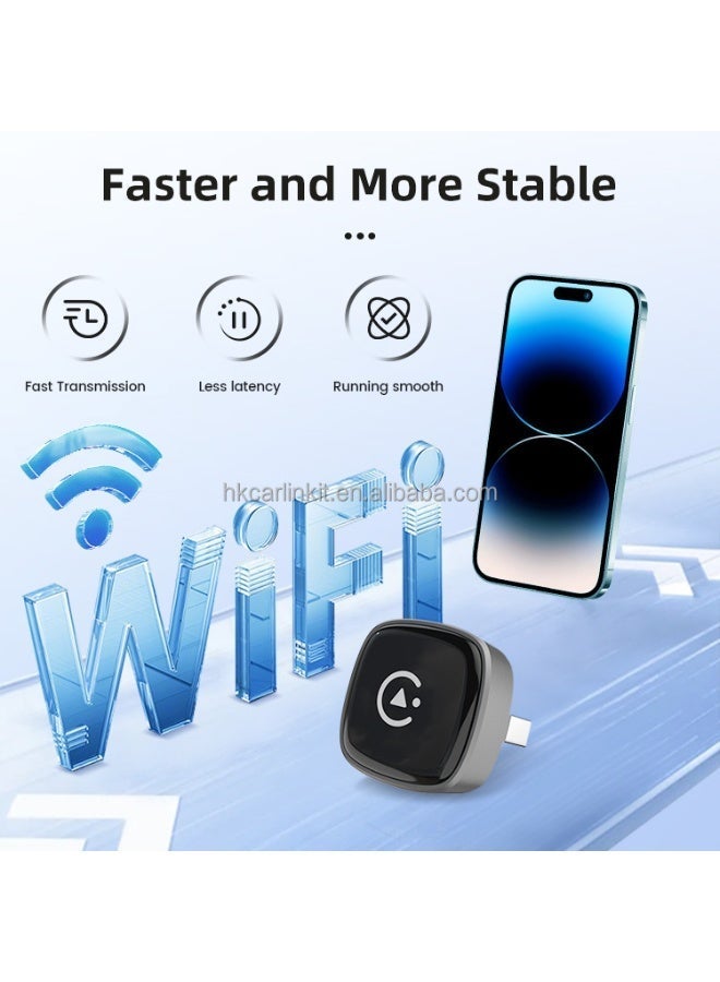 CarlinKit Mini Ultra 5 Wireless Android Auto & CarPlay Adapter,Convert Wired to Wireless for OEM Vehicles Compatible with Wired CarPlay & Android Auto Cars Upgrade BT 5.4GHz Wifi 5.8GHz OTA Upgrade - Image 4