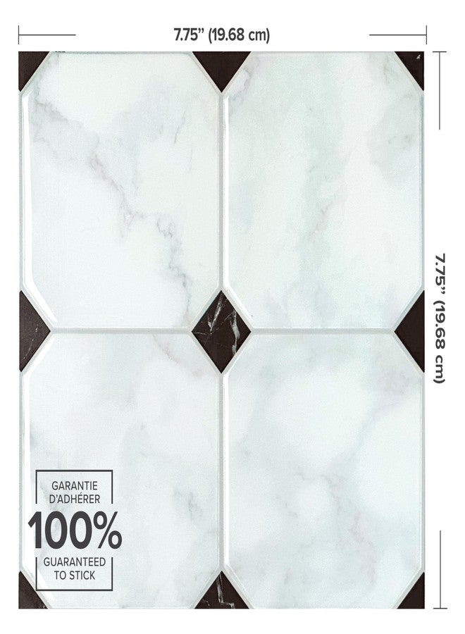 SMART TILES Peel and Stick Backsplash - 5 Sheets of 7,66" x 7,66" - 3D Adhesive Peel and Stick Tile Backsplash for Kitchen, Bathroom, Wall Tile - Image 3