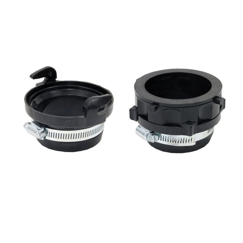 Valterra VALTERRA F02-2029VP Quick Connect System with Rotating Bayonet Fitting and Hose Clamps, Black 