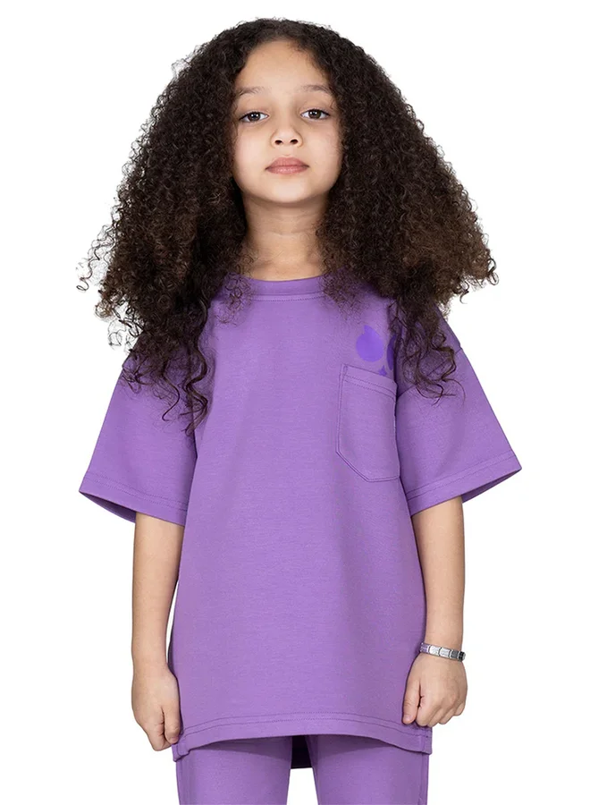 Selene Kids Logo Print Oversized T-Shirt