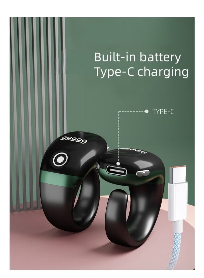 Tasbih Zikr Smart Ring, Adjustable Counter, With Replaceable ring Sizes (/18/20/22/mm), Tasbih Counter Smart Ring，Lightweight Digital Tasbeeh Counter, Prayer Ring, Electronic Rosary，APP Support Digital Counter Prayer Reminder Ring, Waterproof OLED Display Counter Zikr Ring, Tasbeeh counter for Muslims（green）– Ramadan & Eid Gift for Men & Women - Image 4