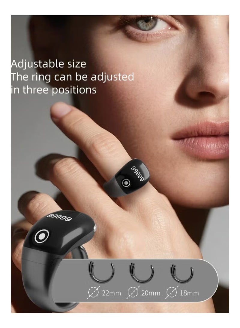Tasbih Zikr Smart Ring, Adjustable Counter, With Replaceable ring Sizes (/18/20/22/mm), Tasbih Counter Smart Ring，Lightweight Digital Tasbeeh Counter, Prayer Ring, Electronic Rosary，APP Support Digital Counter Prayer Reminder Ring, Waterproof OLED Display Counter Zikr Ring, Tasbeeh counter for Muslims（green）– Ramadan & Eid Gift for Men & Women - Image 3