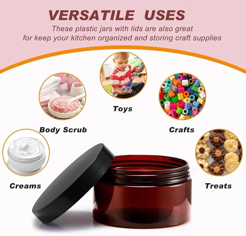 BHIndustry BHIndustry Acrylic Cosmetic Jars 50 Grams Pack of 60 for Body Butters Creams Lip Balms and Scrubs  - Image 3