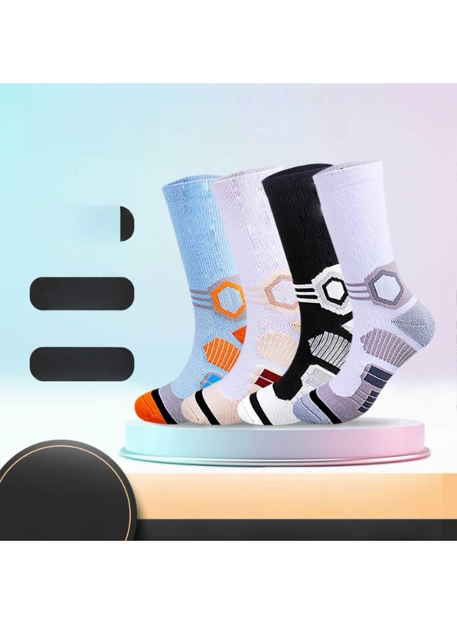 Fashion Anti Slip Breathable Sports Socks Four Piece Set