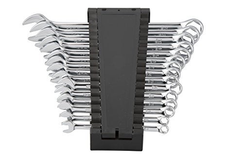 Steelman Pro 15-Piece Metric 6-Point Combination Wrench Set for Mechanics, Chrome Vanadium Alloy Steel, Angled Ends, Storage Rack Included - Image 5