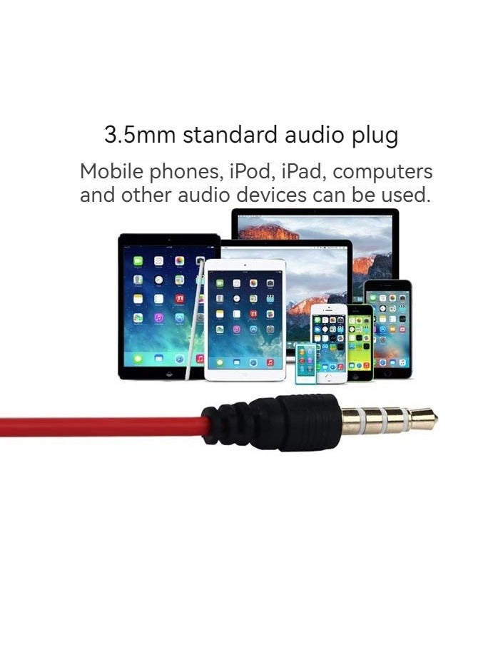 In-ear sports over-ear wired headphones with microphone and volume adjustment headphones (black) - Image 3