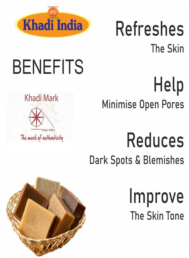 Vedimatic Khadi 100% Pure & Natural Handmade Herbal Rose & Geranium Soap - Pack of 2 (250gm) - Image 2