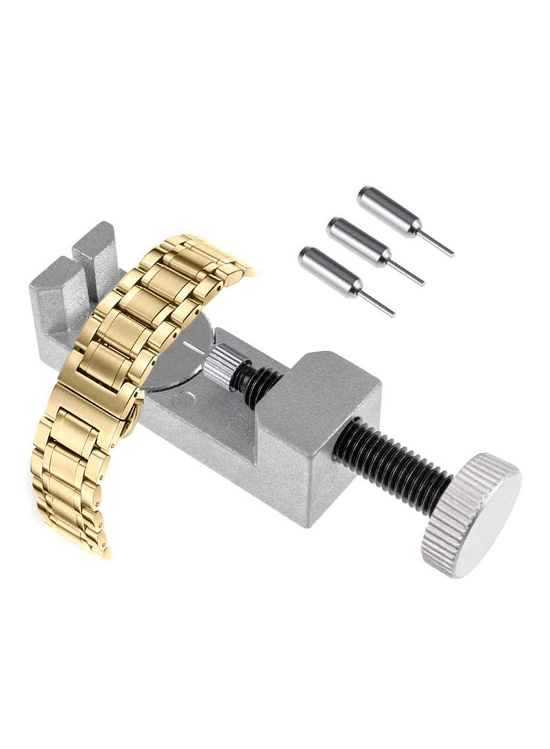 Upgraded Watch Link Removal Tool Kit Watch Band Tool Link Removal Tool Watch Pin Removal Tool with 3 Extra Pins for Watch Strap Adjustment and Watch Repair - Image 1