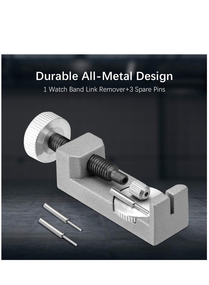 Upgraded Watch Link Removal Tool Kit Watch Band Tool Link Removal Tool Watch Pin Removal Tool with 3 Extra Pins for Watch Strap Adjustment and Watch Repair - Image 2