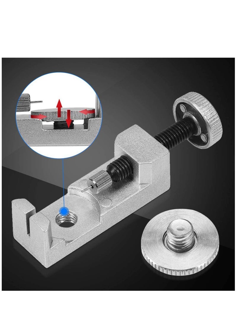 Upgraded Watch Link Removal Tool Kit Watch Band Tool Link Removal Tool Watch Pin Removal Tool with 3 Extra Pins for Watch Strap Adjustment and Watch Repair - Image 3