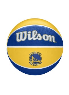Wilson Plastic Basketball Nba Team Tribute Basketball Gs Warriors, Yellow/Blue/White, 4  - Image 1