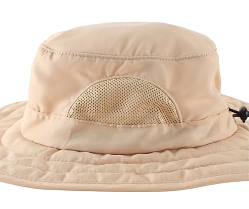 Connectyle Kids UPF 50+ Bucket Sun Hat UV Sun Protection Hats Wide Brim Summer Beach Hat Light Khaki - Image 5