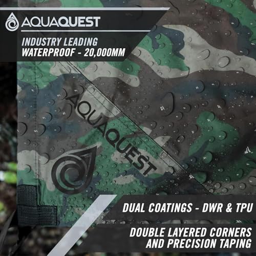 AquaQuest Defender Tarp HeavyDuty Waterproof 20000 mm SeamTaped Rain Fly for Camping Bushcraft Survival 107 Olive Drab - Image 3