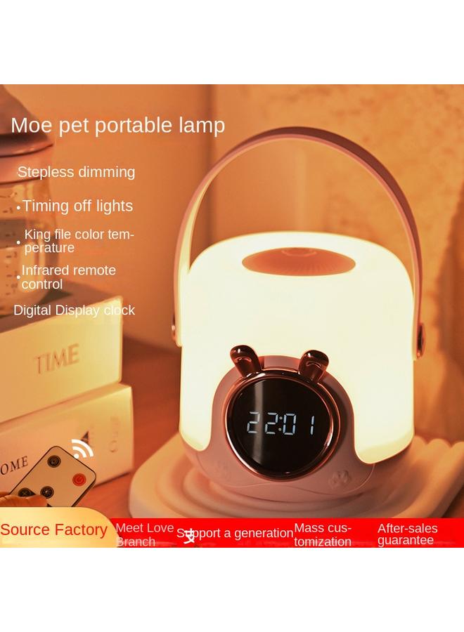 Bluejw Cute Pet Portable Clock Light Home Intelligent Remote Control USB Charging Digital Alarm Clock Eye Protection Atmosphere Night Light - Image 2