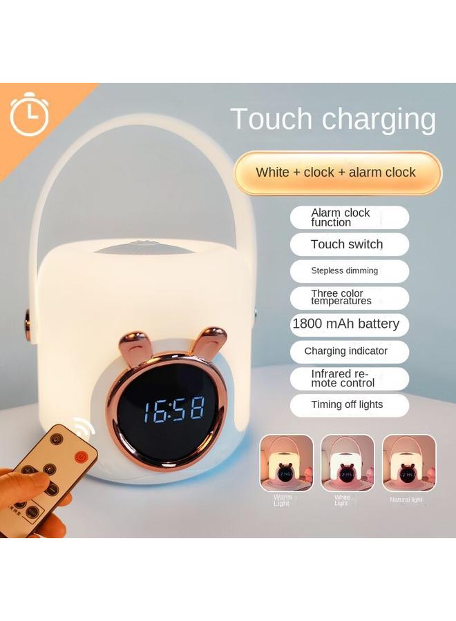 Bluejw Cute Pet Portable Clock Light Home Intelligent Remote Control USB Charging Digital Alarm Clock Eye Protection Atmosphere Night Light - Image 1