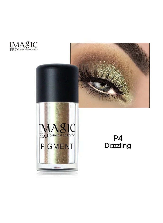 إيماجيك لوحة ظلال العيون اللامعة المعدنية من IMAGIC | 9 ألوان نابضة بالحياة | لمعان شديد، بريق يدوم طويلاً لمكياج عيون جريء (P4 Dazzling) - Image 1