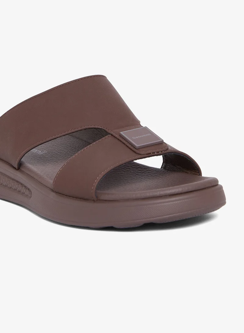 Geoomnii Brown Comfort Arabic Sandals for Men – Classic Slip-On Open Toe Sandals with Cushioned Footbed for Daily Wear for Men | Best Price UAE