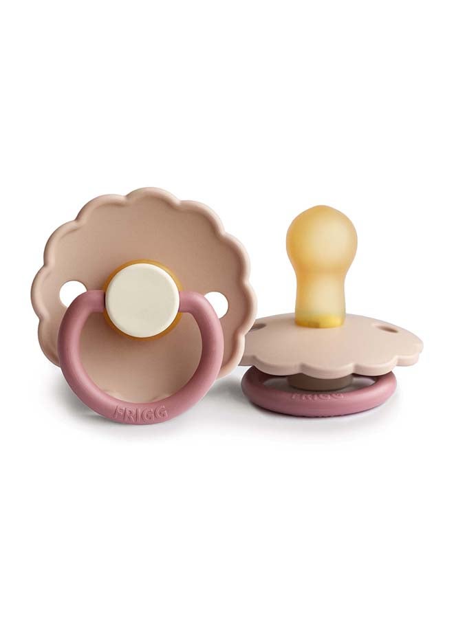 FRIGG Daisy Silicone Baby Pacifier 0-6M 1-Pack Peony - Size 1 - Image 2