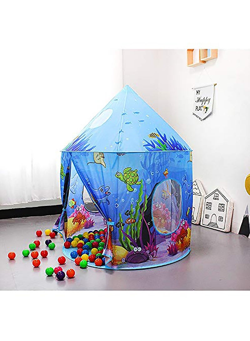 SYOSI Ocean Play Tent for Kids, Marine Undersea Animals Themed Playhouse Indoor Outdoor Games Party Children Pop Up Foldable Tent Birthday Toy for Boys Girls Baby, Ideal Gift in Holiday & Birthday - Image 4