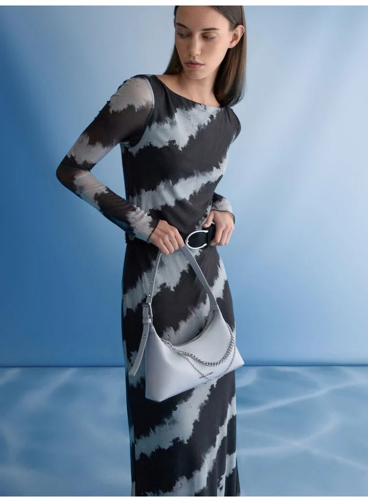 Charles & Keith Atwood Chain-Embellished Shoulder Bag - Image 2