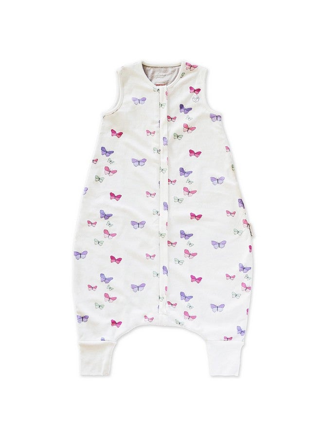 Woolino 4 Season Baby Sleep Bag with legs opening, Merino Wool and Organic Cotton, 6-18m, Butterfly - Image 1