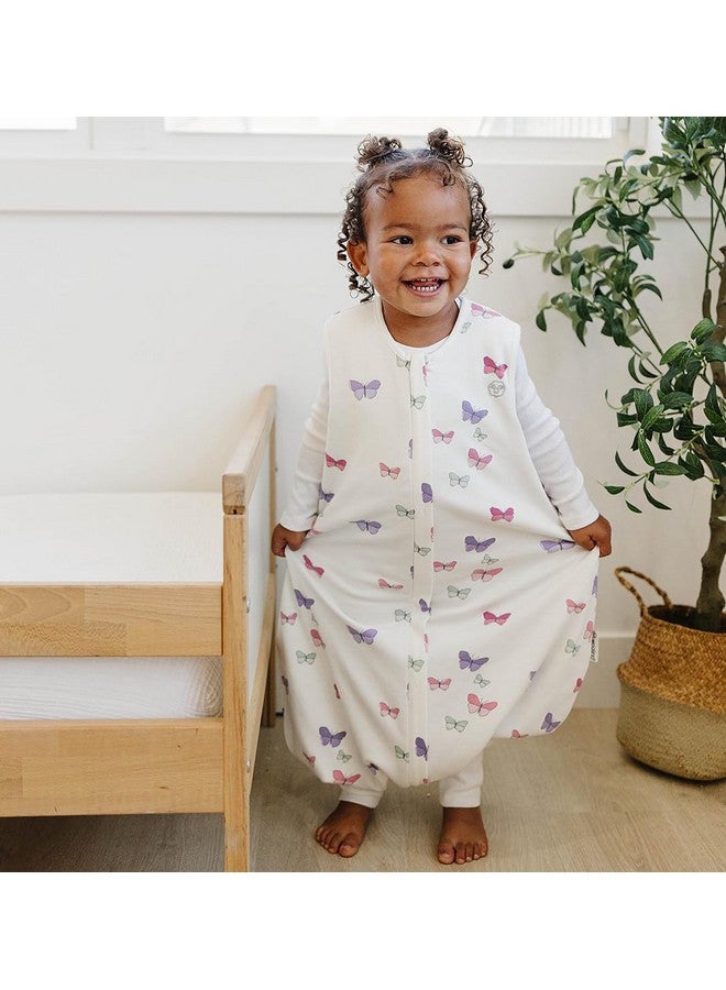 Woolino 4 Season Baby Sleep Bag with legs opening, Merino Wool and Organic Cotton, 6-18m, Butterfly - Image 3