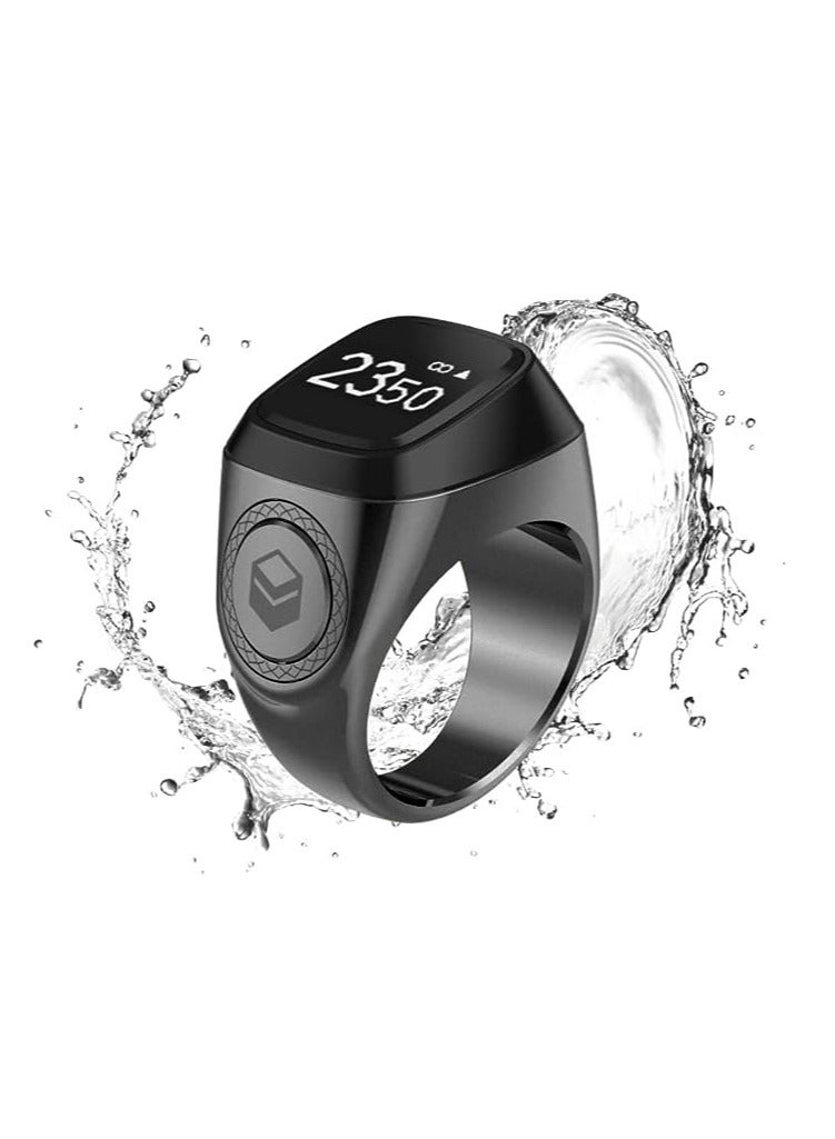iQIBLA Smart Tasbih Zikr Metal Ring 20MM Graphite - Image 1