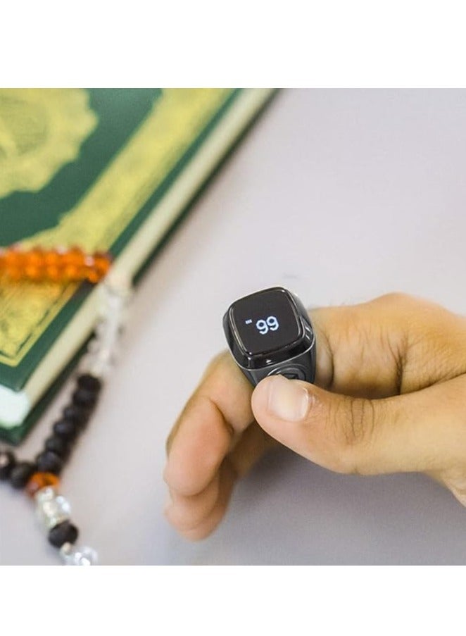 iQIBLA Smart Tasbih Zikr Metal Ring 20MM Graphite - Image 3