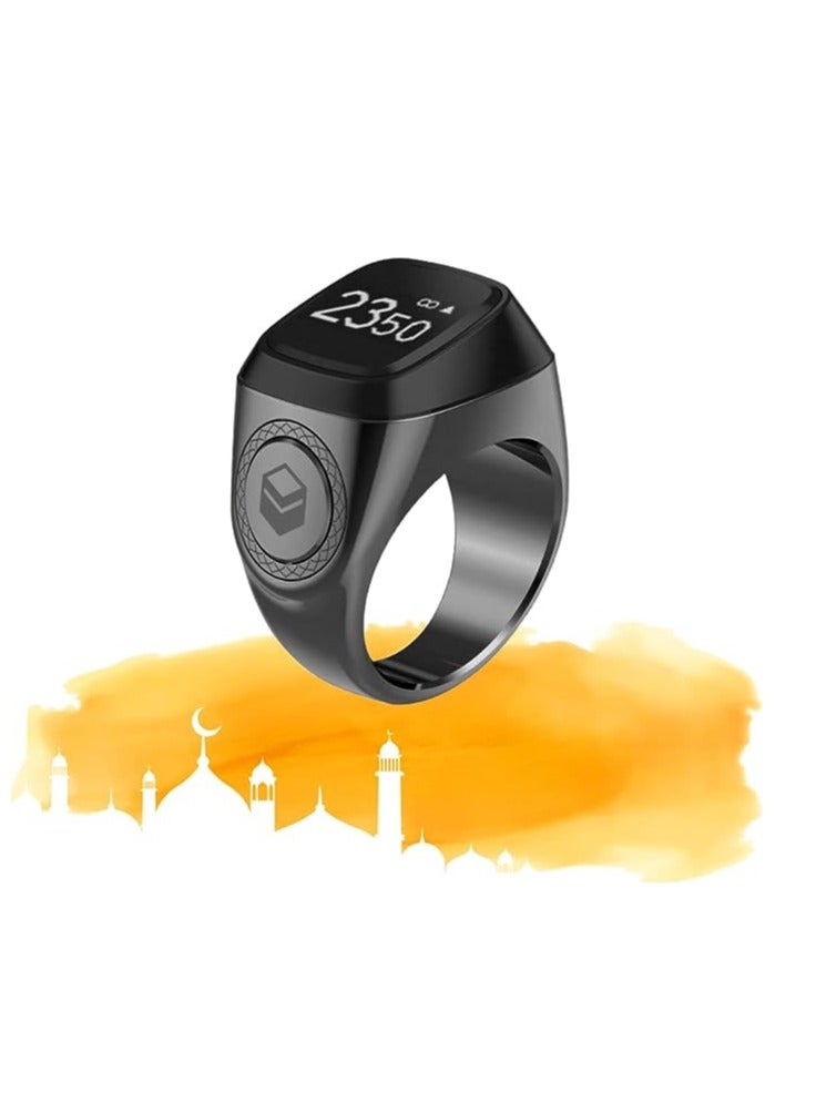 iQIBLA Smart Tasbih Zikr Metal Ring 20MM Graphite - Image 2