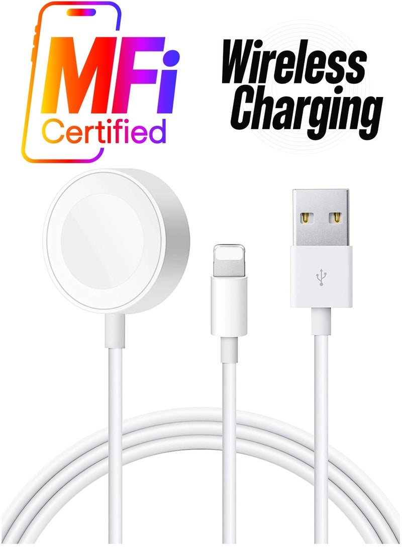 Yesido [Apple Mfi Certified] For Apple Watch Charger Magnetic Charging Cable, 2 In 1 Iphone Watch Charger Cord 4.9 Ft For Apple Watch Series Se/7/6/5/4/3/2/1 Iphone 13/12/11 Pro Max/Xs Max - Image 1