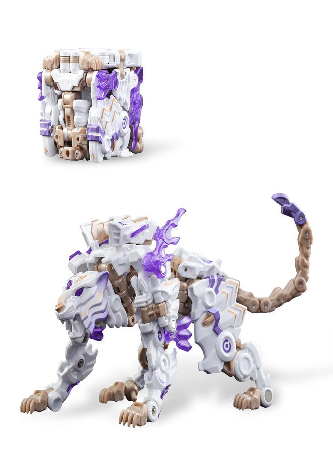 52TOYS صندوق إنفينيتي IB-03 لعبة النمر الأبيض، ألعاب التحول إلى ميكا ومكعب، هدية مثالية لحفلات عيد الميلاد للمراهقين والبالغين، مستندة إلى النمر - Image 1