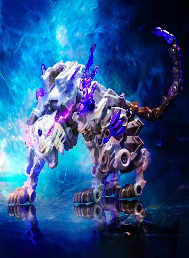 52TOYS صندوق إنفينيتي IB-03 لعبة النمر الأبيض، ألعاب التحول إلى ميكا ومكعب، هدية مثالية لحفلات عيد الميلاد للمراهقين والبالغين، مستندة إلى النمر - Image 5