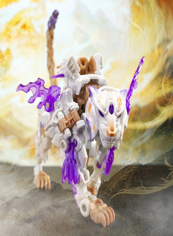 52TOYS صندوق إنفينيتي IB-03 لعبة النمر الأبيض، ألعاب التحول إلى ميكا ومكعب، هدية مثالية لحفلات عيد الميلاد للمراهقين والبالغين، مستندة إلى النمر - Image 4