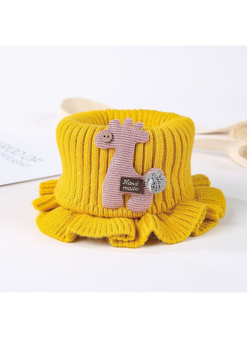 Generic Winter Kids Warm Thick Knit Neck Gaiter Creamy-white  - Image 2