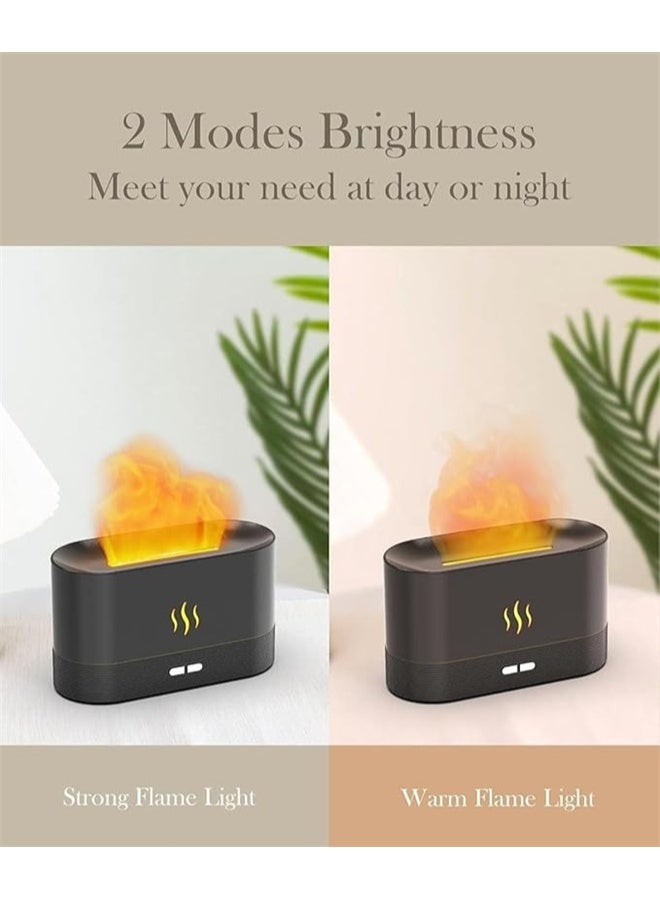 HOMESTAR Flame Air Diffuser, Humidifier, Portable-Noiseless Aroma Diffuser for Home, Office, Yoga Essential Oil Diffuser with No-Water Auto-Off Protection, Black - Image 2