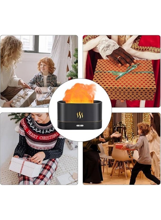 HOMESTAR Flame Air Diffuser, Humidifier, Portable-Noiseless Aroma Diffuser for Home, Office, Yoga Essential Oil Diffuser with No-Water Auto-Off Protection, Black - Image 4