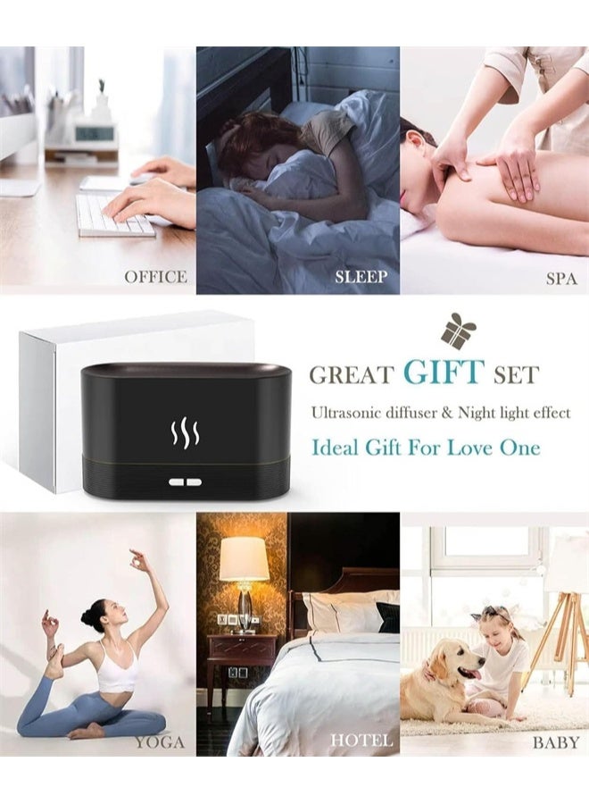 HOMESTAR Flame Air Diffuser, Humidifier, Portable-Noiseless Aroma Diffuser for Home, Office, Yoga Essential Oil Diffuser with No-Water Auto-Off Protection, Black - Image 5