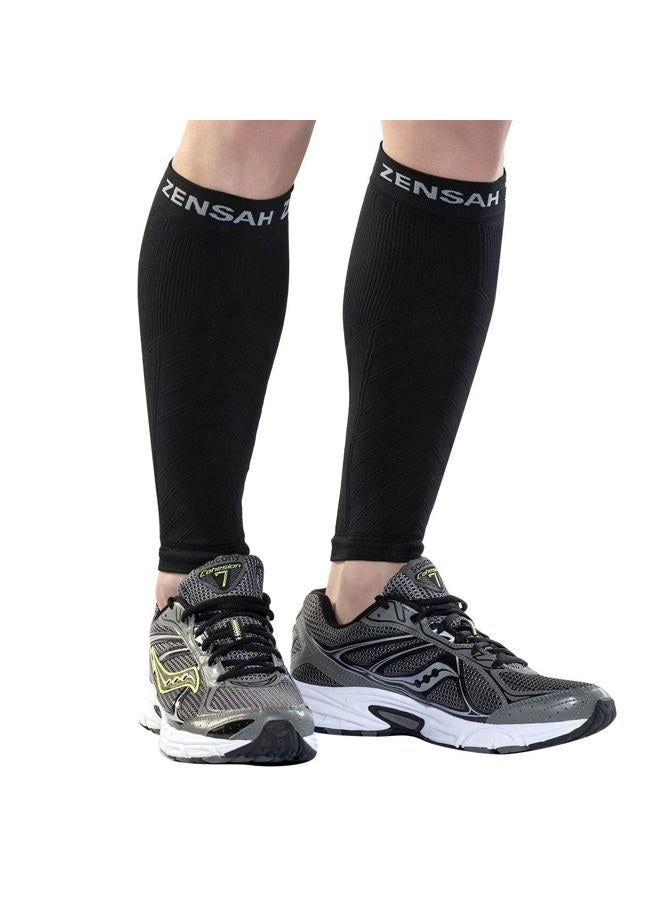 Zensah Compression Leg Sleeves-Black, X Small - Image 1