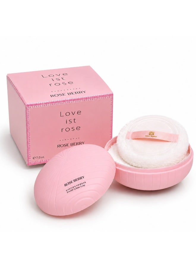 Rose Berry Love Is Rose Body Dusting Powder 200g, Long-Lasting Fragrance, Silky Smooth Texture, Perfumed Body Powder for Soft & Fresh Skin - Image 1