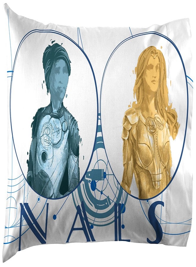 جاي فرانكو طقم ملاءات سرير مفرد من جاي فرانكو مارفل إيترنالز سبيس فورس - طقم من 3 قطع، فائق النعومة والراحة، مفروشات أطفال - ملاءات من الألياف الدقيقة مقاومة للبهتان (منتج مارفل رسمي) - Image 4