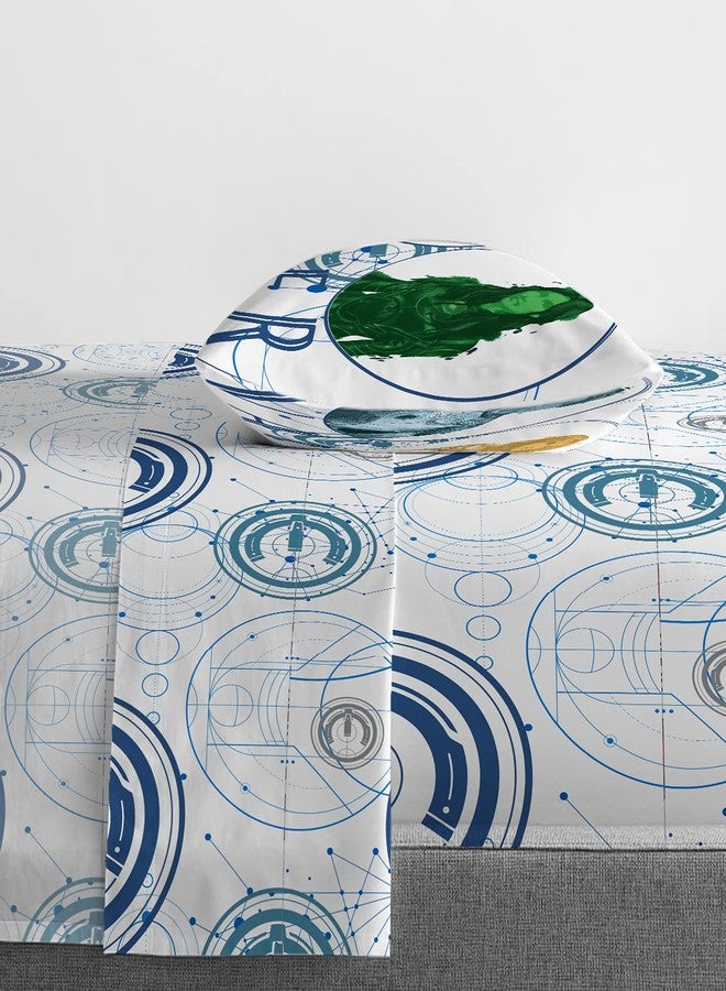 جاي فرانكو طقم ملاءات سرير مفرد من جاي فرانكو مارفل إيترنالز سبيس فورس - طقم من 3 قطع، فائق النعومة والراحة، مفروشات أطفال - ملاءات من الألياف الدقيقة مقاومة للبهتان (منتج مارفل رسمي) - Image 5