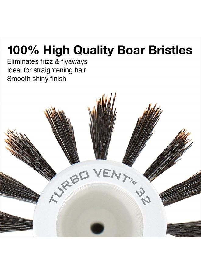 Olivia Garden Ceramic + Ion Turbo Vent Boar Round Hair Brush, 4 1/2" - Image 3