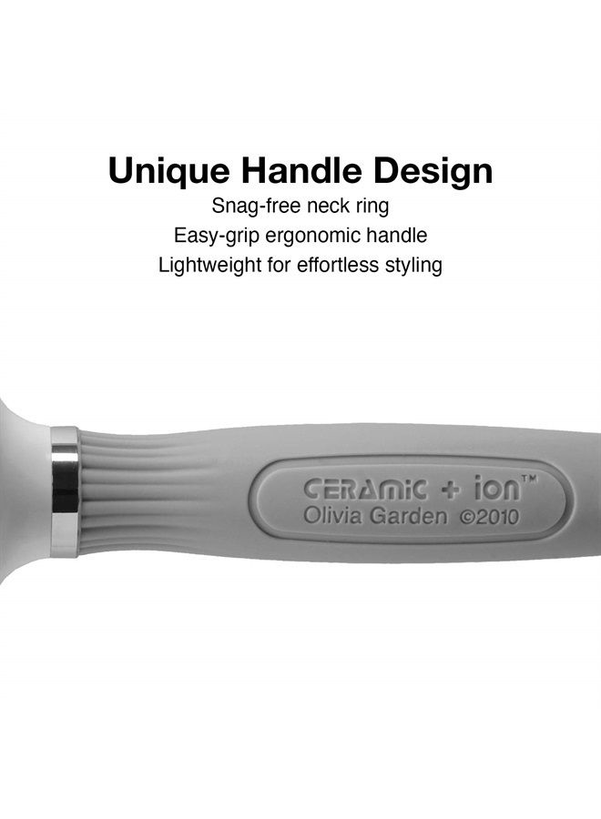 Olivia Garden Ceramic + Ion Turbo Vent Boar Round Hair Brush, 4 1/2" - Image 4