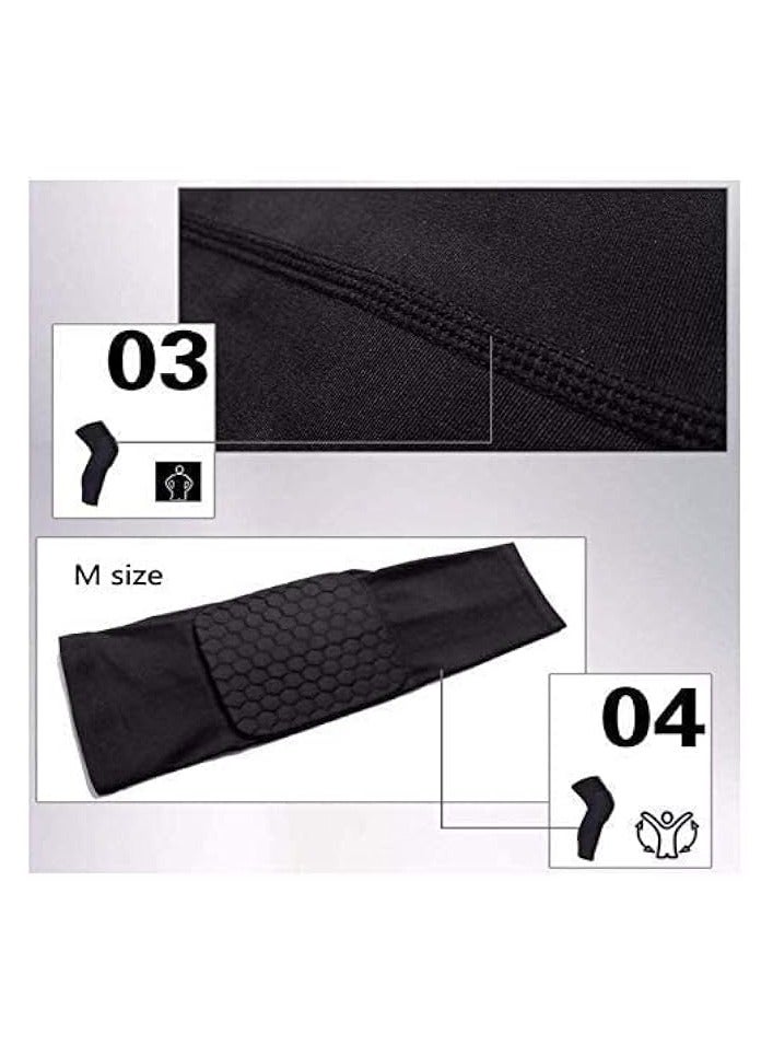 PROMASS 2 Piece Knee Pads Professional Black Sports Porective Support Volleyball Basketball Football Leg Brace Sleeves Hex Knee Pads Compression Leg Sleeve for Basketball - Image 3